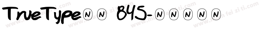 TrueType字体 845字体转换